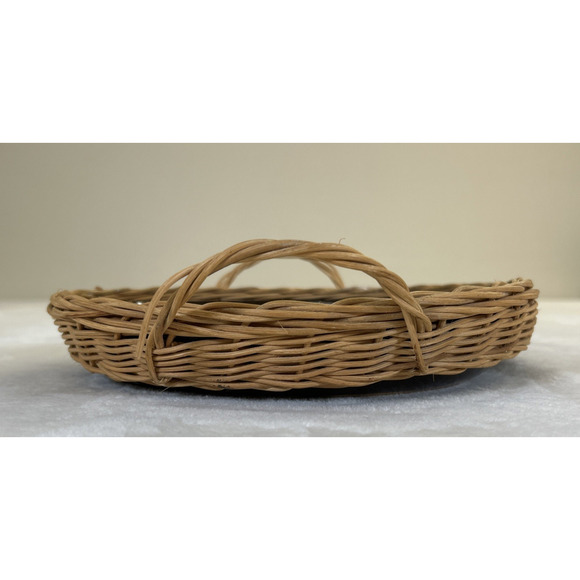 Vintage Soufflenheim French Stoneware Pottery Dish w/wicker handles BnftsCharity - Picture 3 of 10